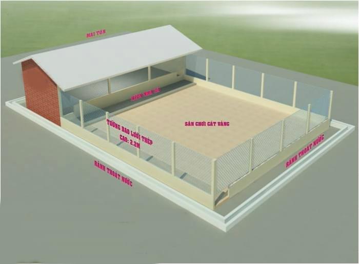 Chuồng gà mô hình nuôi gà trên cát