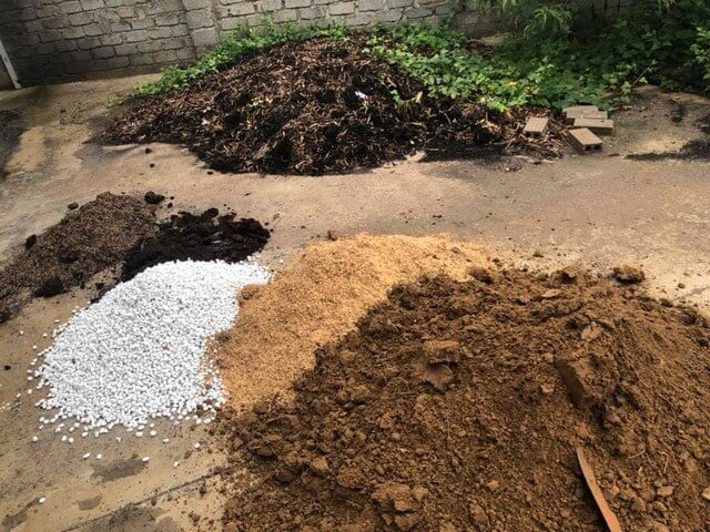 Đất cần trộn lẫn với giá thể hữu cơ mới mang đến nguồn dinh dưỡng dồi dào cho cây